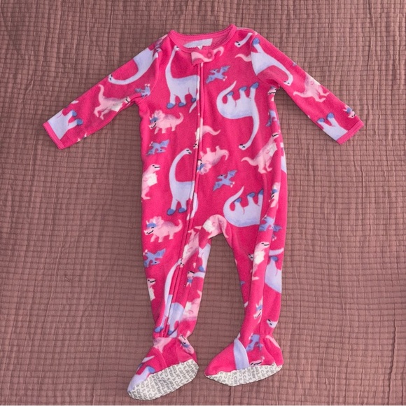 Carter's Pink and Purple Footies with Whimsical Llama Prints - Picture 2 of 5
